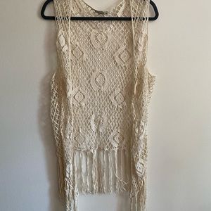 Woman’s Fringed Knitted Vest